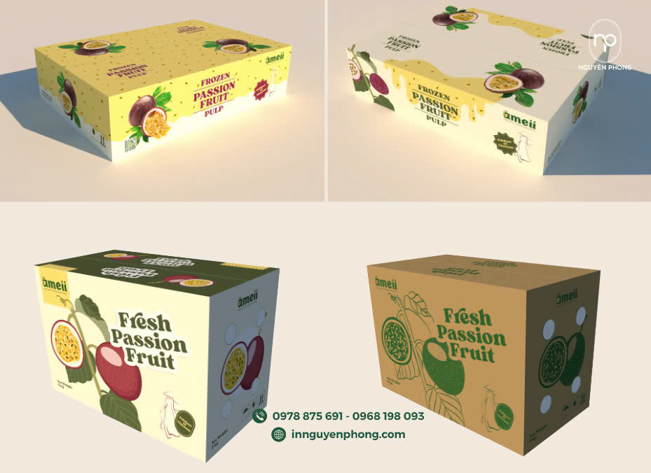 Mẫu thùng carton đựng chanh dây